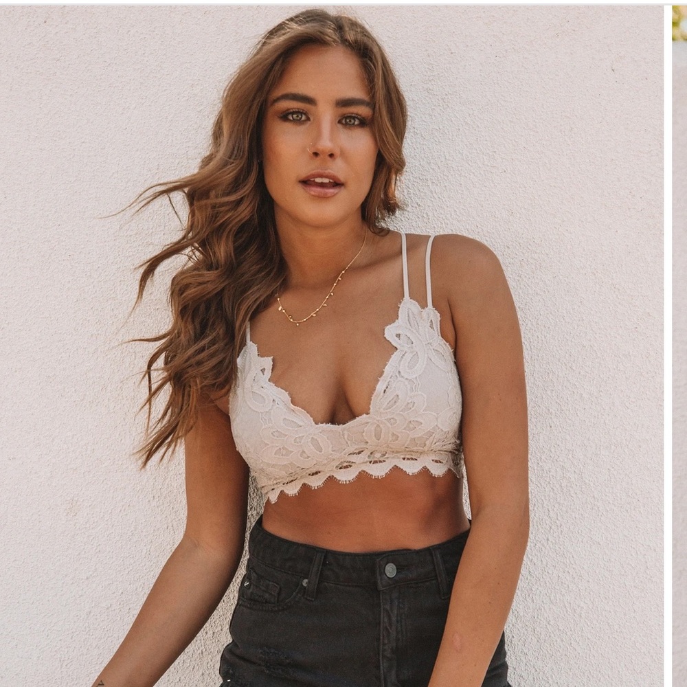 Vici Dolls Wishlist Crush on You Lace Bralette Tan
